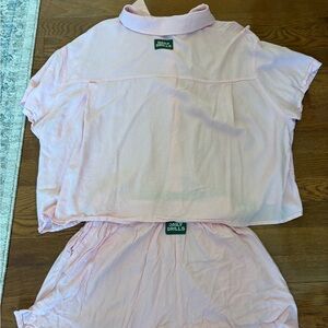 Daily drills light pink linen set